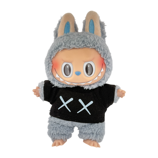 LABUBU KAWS TEE - BLACK